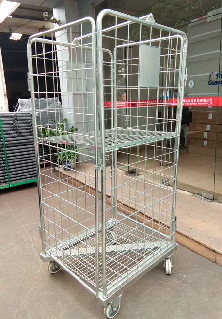 High-Quality Galvanized Roll Container for Hotel, Supermarket & Commercial Laundry Use